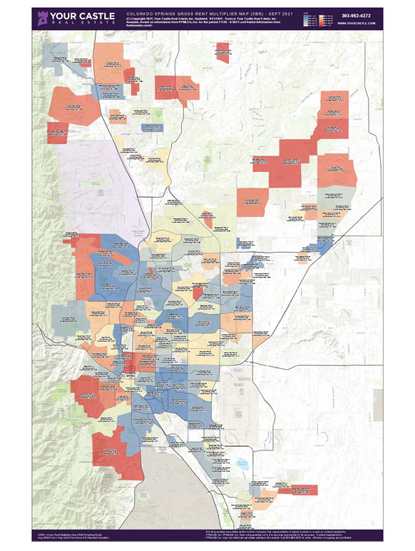 Colorado Springs Gross Rent Multiplier Map